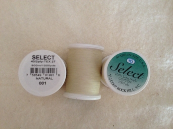 Select Cotton Thread 2-ply 40wt T-27 1000yds Natural